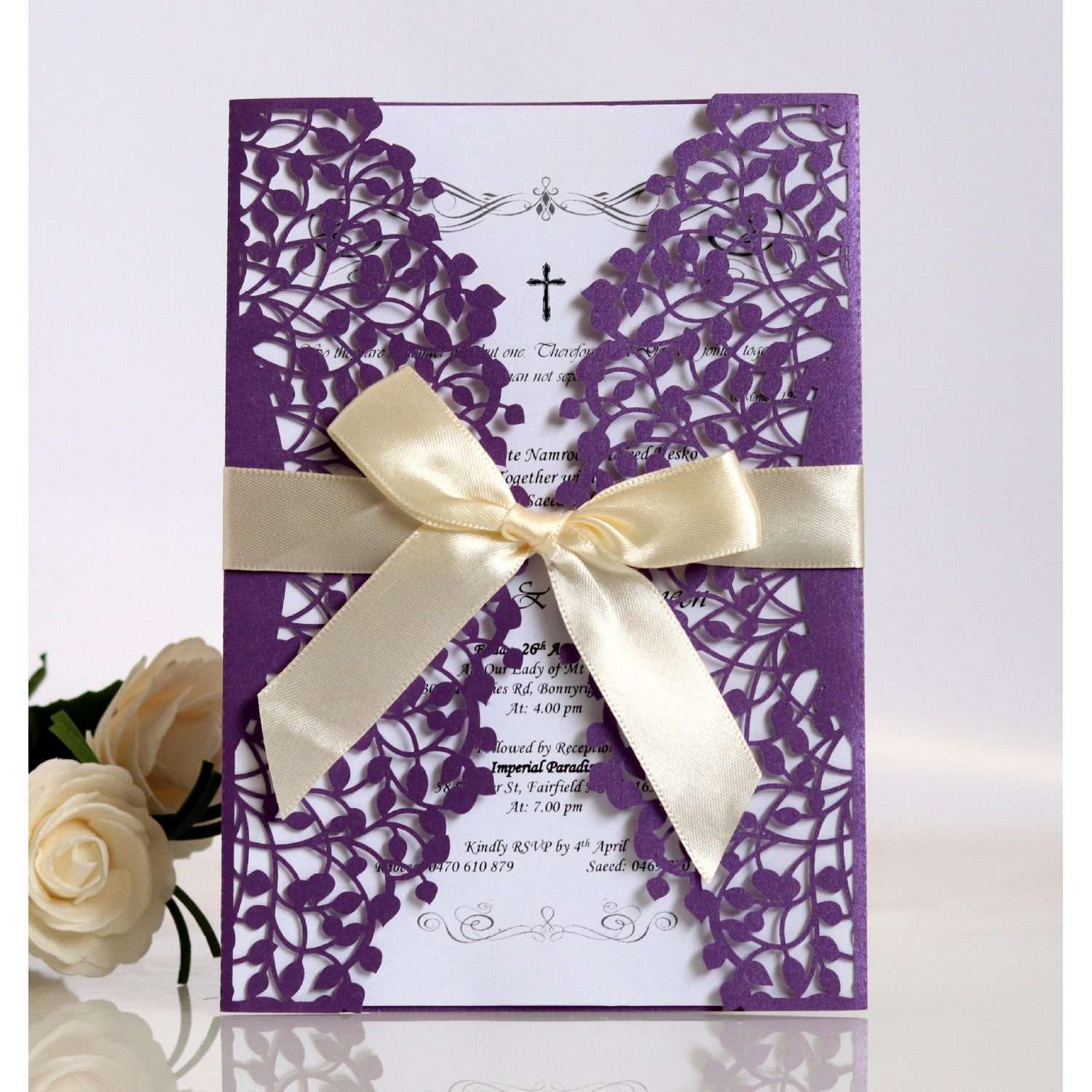 Laser Invitation Card With Envelope Wedding Invitation Rectangle 2020